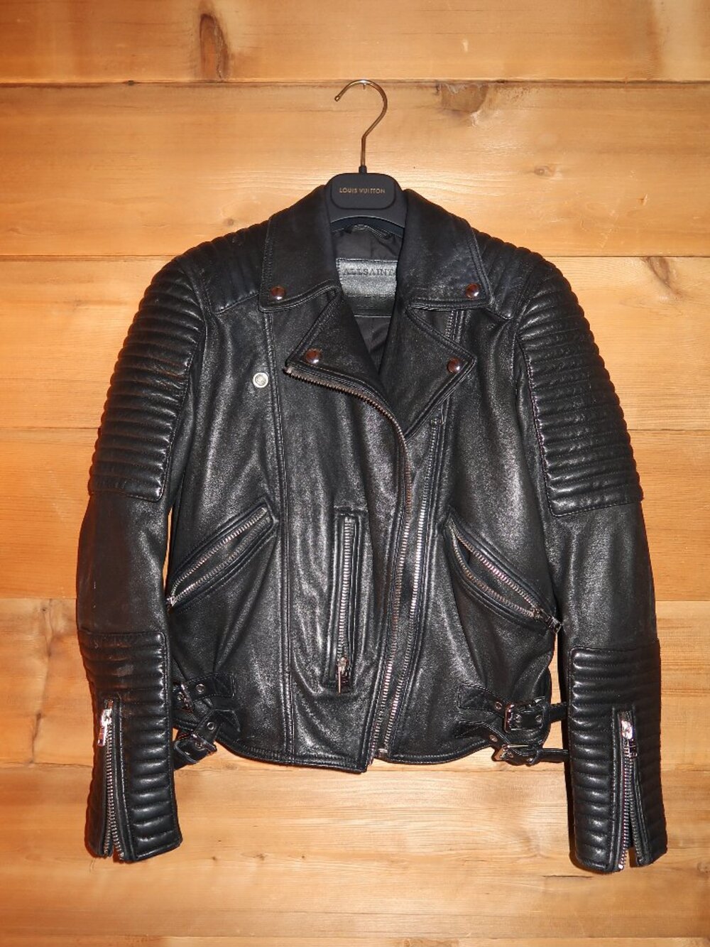 All Saints Lamb Leather Moto Jacket